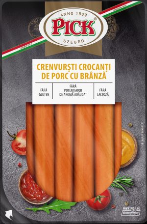 Crenvurști crocanți de porc cu brânză